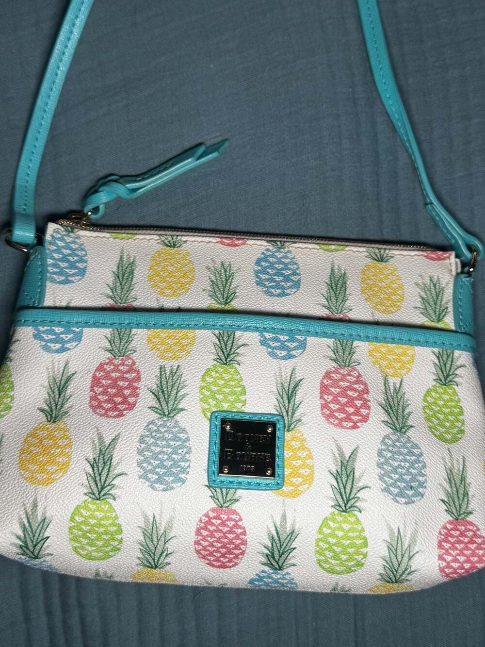 Dooney & Bourke Tiki Pineapple Print Pouchette Crossbody Bag